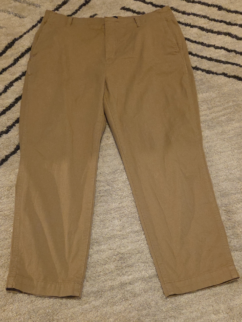 GAP Women's Khaki Cropped Straight-Leg Pants